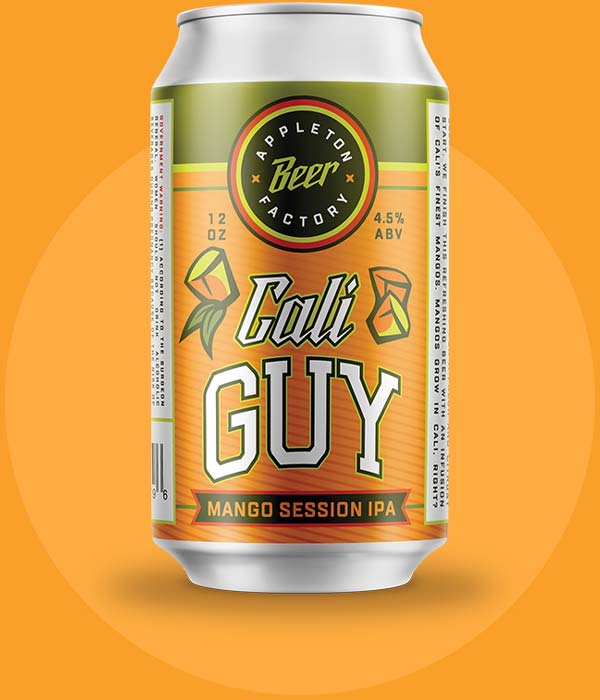 Cali Guy Beer Can Brewed by Appleton Beer Factory