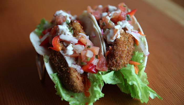 Tacos served at Appleton Beer Factory brewery and brew pub restaurant bar Tacos served at Appleton Beer Factory brewery and brew pub restaurant bar