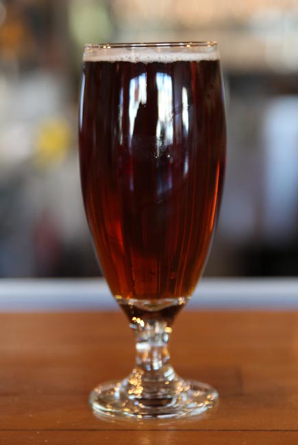 Tap beer glass served at Appleton Beer Factory brewery and brew pub restaurant bar