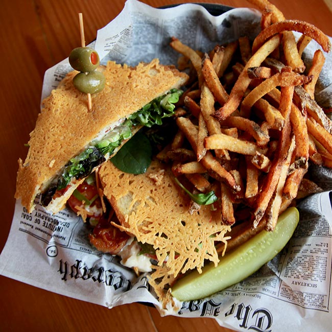 Sandwich served at Appleton Beer Factory brewery and brew pub restaurant bar Sandwich served at Appleton Beer Factory brewery and brew pub restaurant bar